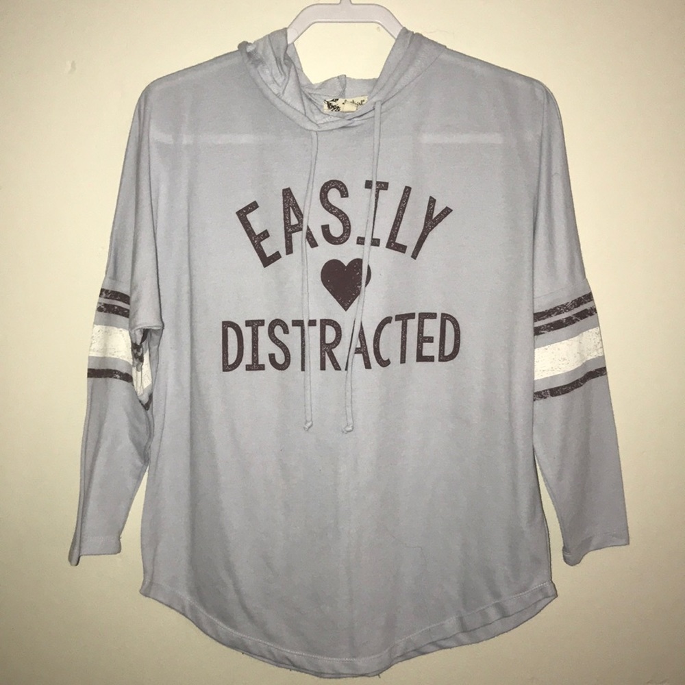Long sleeve hooded top